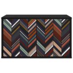 vidaXL Nástenný TV kabinet OMMEN 69 x 33 x 40 cm Čierny dub – Obrázok 3