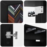 vidaXL Nástenný TV kabinet OMMEN 69 x 33 x 40 cm Čierny dub – Obrázok 5