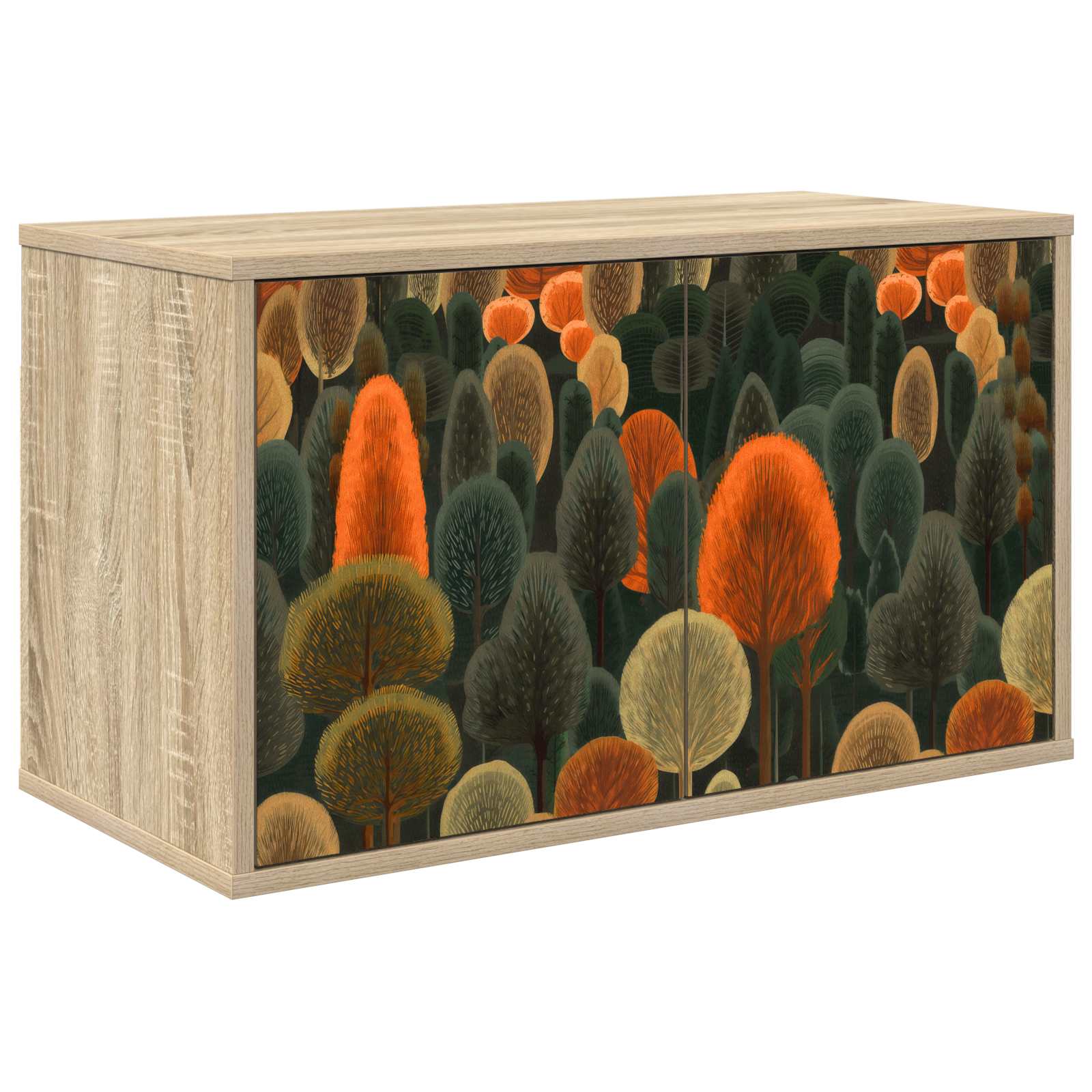 8007131_1.jpg vidaXL Nástenný TV kabinet ZAANDAM 69 x 33 x 40 cm Dub sonoma – Obrázok 1