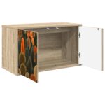 vidaXL Nástenný TV kabinet ZAANDAM 69 x 33 x 40 cm Dub sonoma – Obrázok 2
