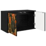vidaXL Nástenný TV kabinet ZAANDAM 69 x 33 x 40 cm Čierny dub – Obrázok 2