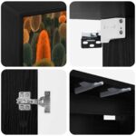 vidaXL Nástenný TV kabinet ZAANDAM 69 x 33 x 40 cm Čierny dub – Obrázok 5