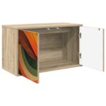 vidaXL Nástenný TV kabinet BONN 69 x 33 x 40 cm Dub sonoma – Obrázok 2