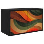 vidaXL Nástenný TV kabinet BONN 69 x 33 x 40 cm Čierny dub
