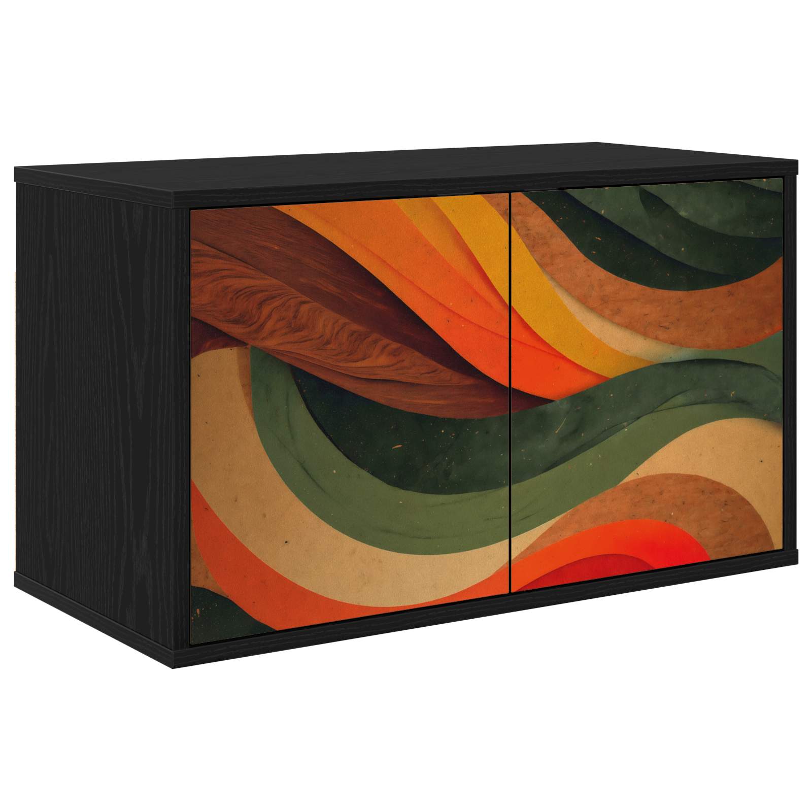 8007134_1.jpg vidaXL Nástenný TV kabinet BONN 69 x 33 x 40 cm Čierny dub – Obrázok 1