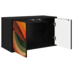 vidaXL Nástenný TV kabinet BONN 69 x 33 x 40 cm Čierny dub – Obrázok 2