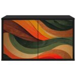 vidaXL Nástenný TV kabinet BONN 69 x 33 x 40 cm Čierny dub – Obrázok 3