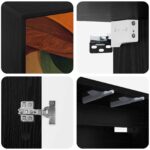 vidaXL Nástenný TV kabinet BONN 69 x 33 x 40 cm Čierny dub – Obrázok 5
