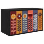 vidaXL Nástenný TV kabinet ESSEN 69 x 33 x 40 cm Čierny dub