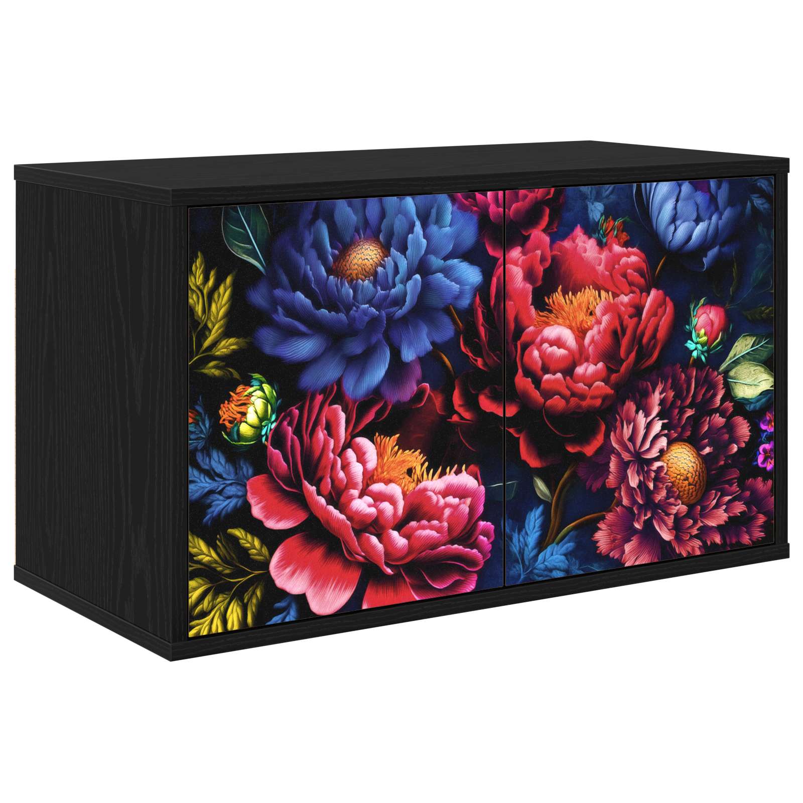 8007138_1.jpg vidaXL Nástenný TV kabinet KIEL 69 x 33 x 40 cm Čierny dub – Obrázok 1