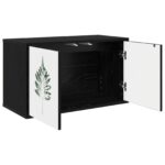 vidaXL Nástenný TV kabinet HANAU 69 x 33 x 40 cm Čierny dub – Obrázok 2