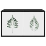 vidaXL Nástenný TV kabinet HANAU 69 x 33 x 40 cm Čierny dub – Obrázok 3