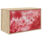 vidaXL Nástenný TV kabinet AACHEN 69 x 33 x 40 cm Dub sonoma