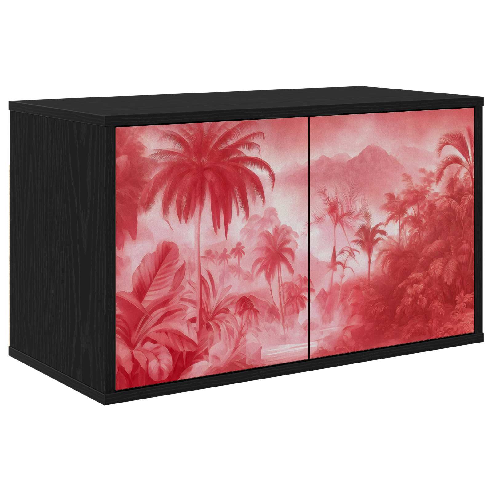 8007144_1.jpg vidaXL Nástenný TV kabinet AACHEN 69 x 33 x 40 cm Čierny dub – Obrázok 1