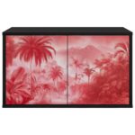 vidaXL Nástenný TV kabinet AACHEN 69 x 33 x 40 cm Čierny dub – Obrázok 3