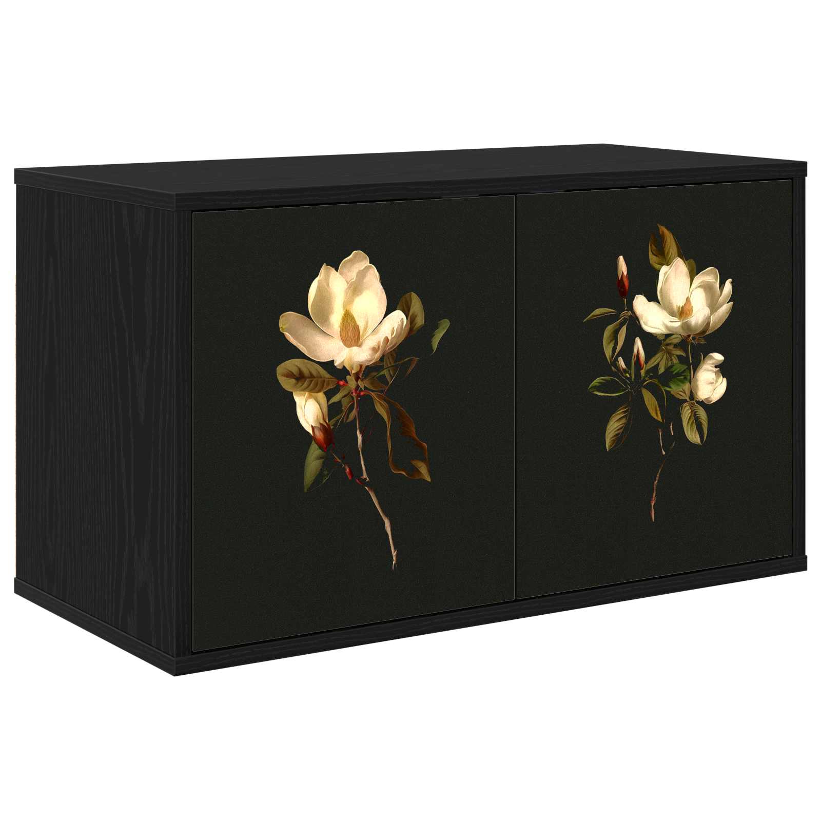 8007146_1.jpg vidaXL Nástenný TV kabinet BREMEN 69 x 33 x 40 cm Čierny dub – Obrázok 1