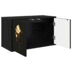 vidaXL Nástenný TV kabinet BREMEN 69 x 33 x 40 cm Čierny dub – Obrázok 2