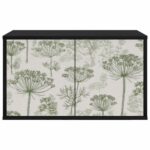 vidaXL Nástenný TV kabinet GOTHA 69 x 33 x 40 cm Čierny dub – Obrázok 3