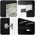 vidaXL Nástenný TV kabinet GOTHA 69 x 33 x 40 cm Čierny dub – Obrázok 5
