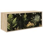 vidaXL Nástenný TV kabinet RHENEN 102 x 33 x 40 cm Dub sonoma
