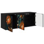 vidaXL Nástenný TV kabinet LOCHEM 102 x 33 x 40 cm Čierny dub – Obrázok 2