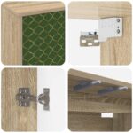 vidaXL Nástenný TV kabinet GELEEN 102 x 33 x 40 cm Dub sonoma – Obrázok 5
