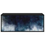vidaXL Nástenný TV kabinet RAALTE 102 x 33 x 40 cm Čierny dub – Obrázok 3