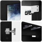 vidaXL Nástenný TV kabinet RAALTE 102 x 33 x 40 cm Čierny dub – Obrázok 5