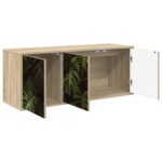 vidaXL Nástenný TV kabinet ELBURG 102 x 33 x 40 cm Dub sonoma – Obrázok 2