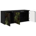vidaXL Nástenný TV kabinet ELBURG 102 x 33 x 40 cm Čierny dub – Obrázok 2