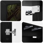 vidaXL Nástenný TV kabinet ELBURG 102 x 33 x 40 cm Čierny dub – Obrázok 5