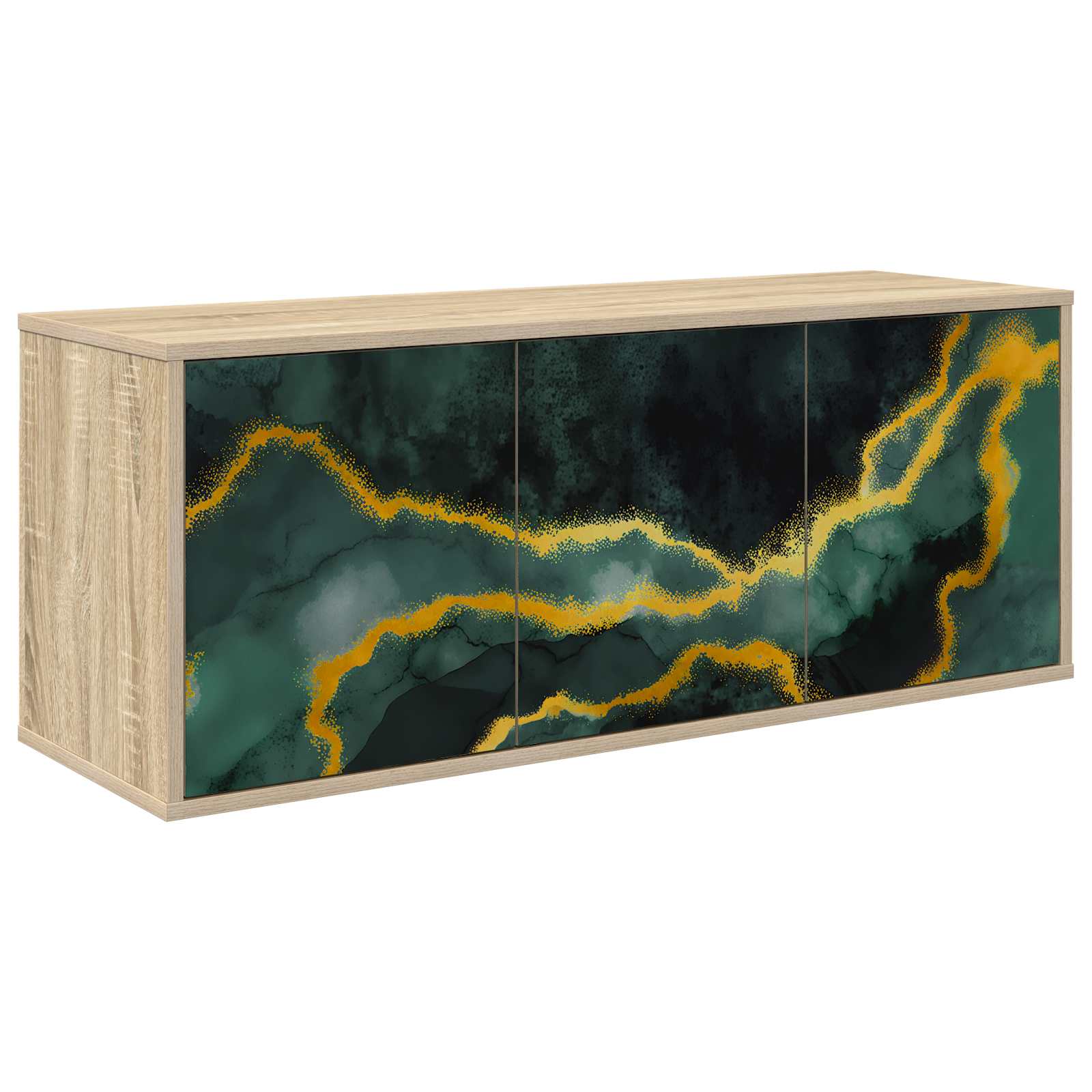 8007159_1.jpg vidaXL Nástenný TV kabinet WIJHE 102 x 33 x 40 cm Dub sonoma – Obrázok 1