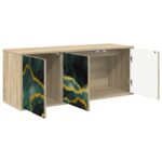 vidaXL Nástenný TV kabinet WIJHE 102 x 33 x 40 cm Dub sonoma – Obrázok 2