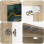 vidaXL Nástenný TV kabinet WIJHE 102 x 33 x 40 cm Dub sonoma – Obrázok 5