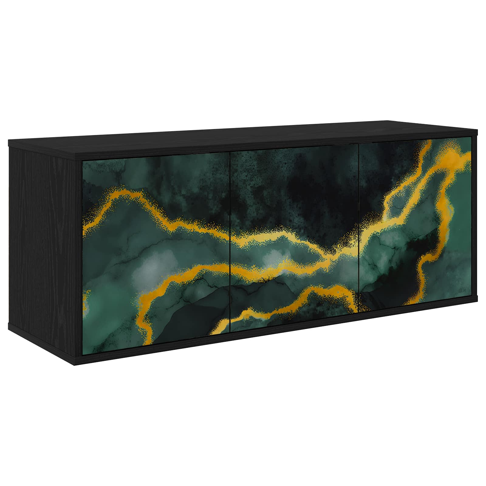 8007160_1.jpg vidaXL Nástenný TV kabinet WIJHE 102 x 33 x 40 cm Čierny dub – Obrázok 1