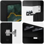 vidaXL Nástenný TV kabinet WIJHE 102 x 33 x 40 cm Čierny dub – Obrázok 5