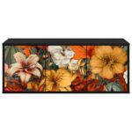 vidaXL Nástenný TV kabinet GENNEP 102 x 33 x 40 cm Čierny dub – Obrázok 3