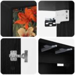 vidaXL Nástenný TV kabinet GENNEP 102 x 33 x 40 cm Čierny dub – Obrázok 5