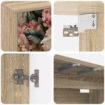 vidaXL Nástenný TV kabinet BORNE 102 x 33 x 40 cm Dub sonoma – Obrázok 5