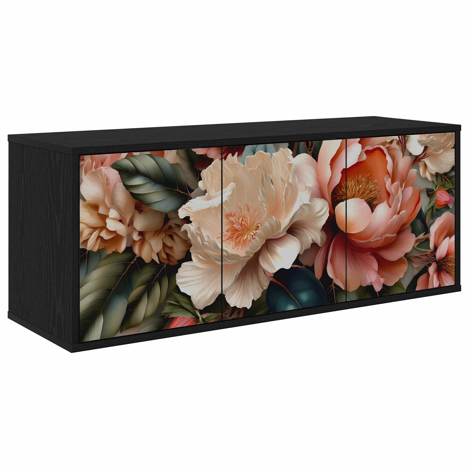 8007164_1.jpg vidaXL Nástenný TV kabinet BORNE 102 x 33 x 40 cm Čierny dub – Obrázok 1