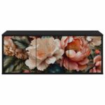 vidaXL Nástenný TV kabinet BORNE 102 x 33 x 40 cm Čierny dub – Obrázok 3