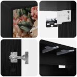 vidaXL Nástenný TV kabinet BORNE 102 x 33 x 40 cm Čierny dub – Obrázok 5