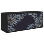 vidaXL Nástenný TV kabinet DOKKUM 102 x 33 x 40 cm Čierny dub