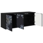 vidaXL Nástenný TV kabinet DOKKUM 102 x 33 x 40 cm Čierny dub – Obrázok 2