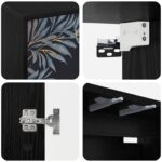vidaXL Nástenný TV kabinet DOKKUM 102 x 33 x 40 cm Čierny dub – Obrázok 5