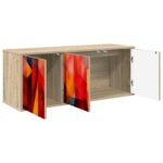 vidaXL Nástenný TV kabinet HEESCH 102 x 33 x 40 cm Dub sonoma – Obrázok 2