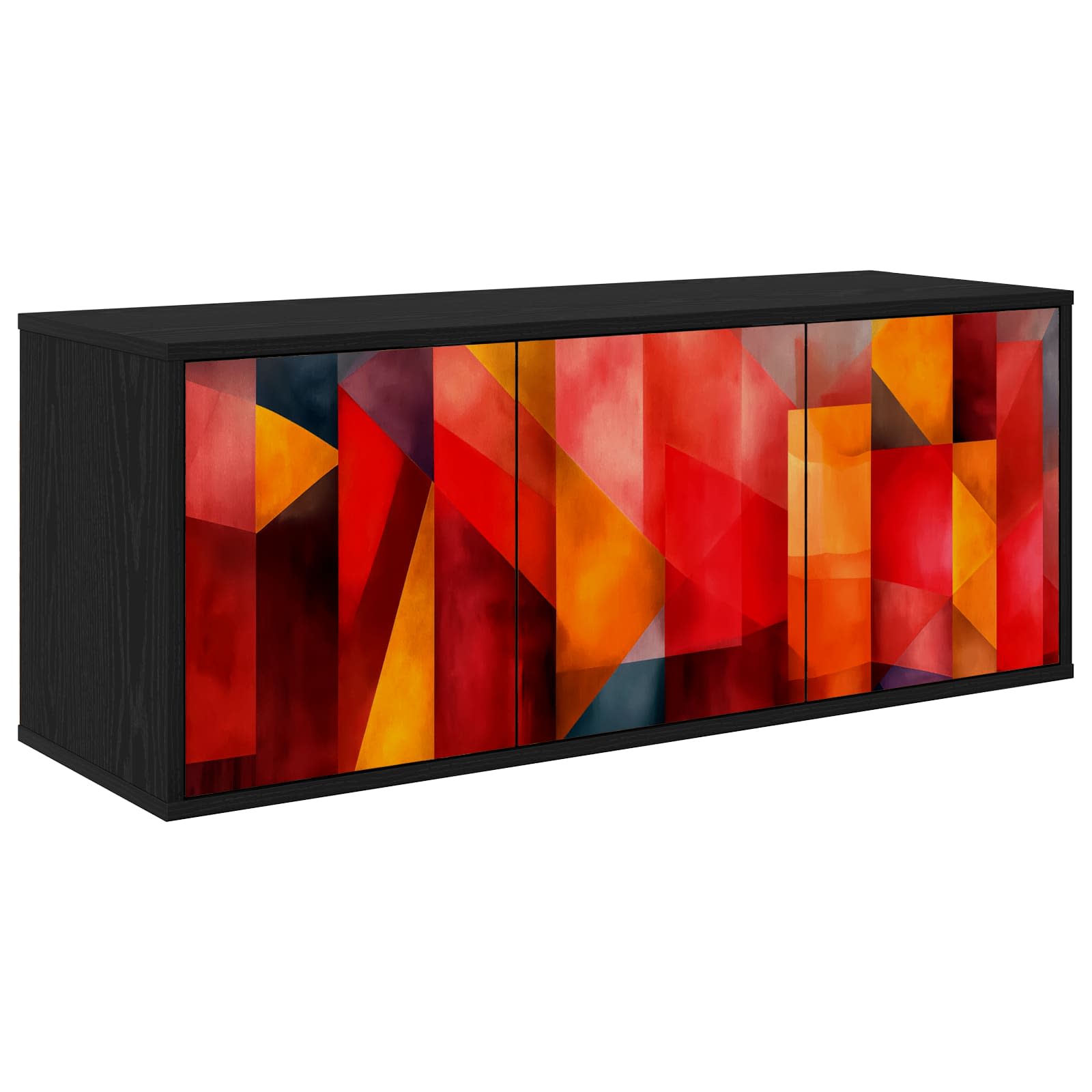 8007168_1.jpg vidaXL Nástenný TV kabinet HEESCH 102 x 33 x 40 cm Čierny dub – Obrázok 1