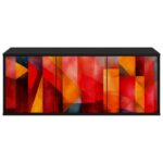 vidaXL Nástenný TV kabinet HEESCH 102 x 33 x 40 cm Čierny dub – Obrázok 3