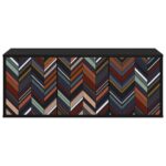 vidaXL Nástenný TV kabinet OMMEN 102 x 33 x 40 cm Čierny dub – Obrázok 3