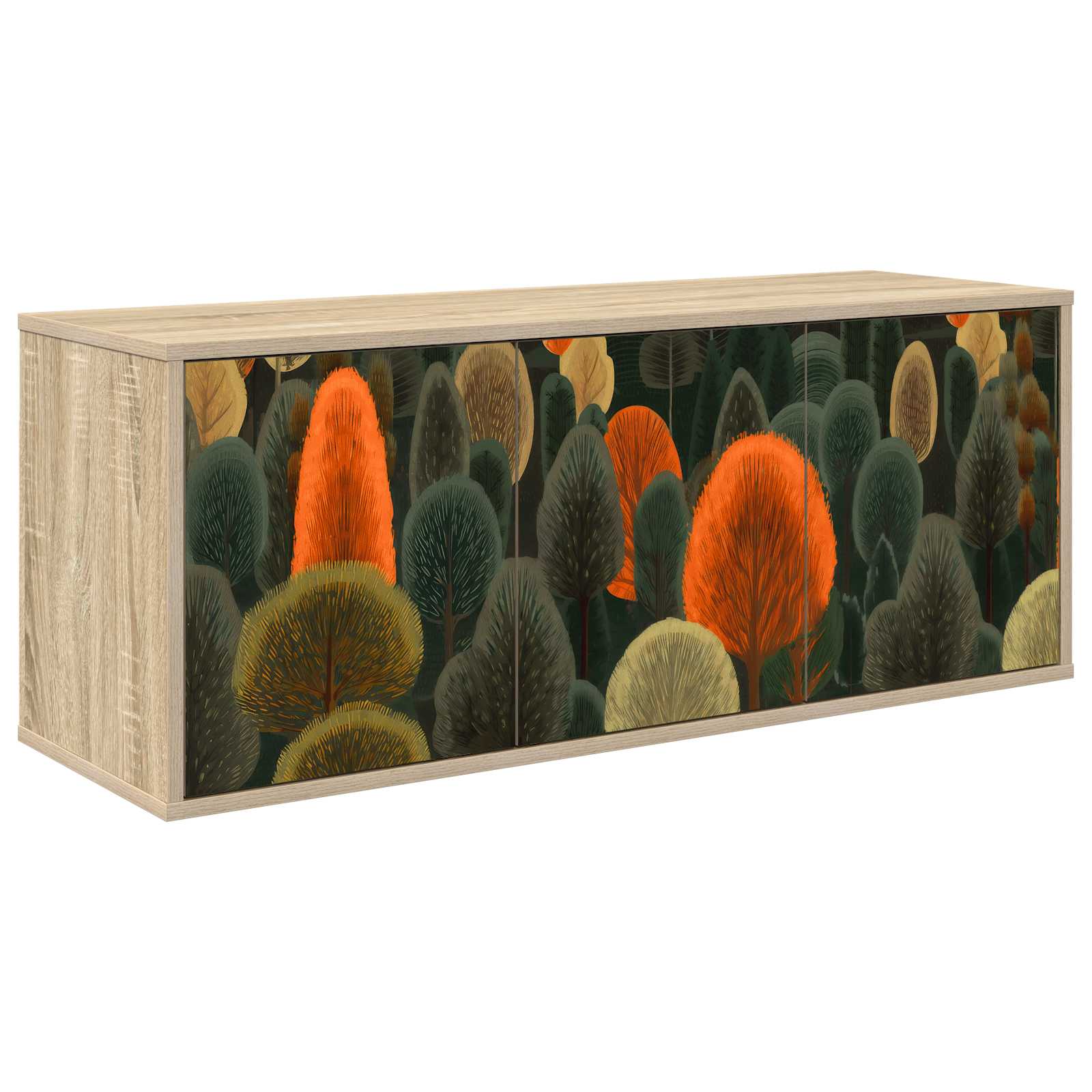 8007171_1.jpg vidaXL Nástenný TV kabinet ZAANDAM 102 x 33 x 40 cm Dub sonoma – Obrázok 1